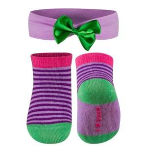 OUTLET Babyset Violett SOXO Socken und Stirnband