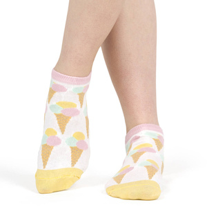 SOXO bunte Damen kurze Socken | Eiscreme Mustern