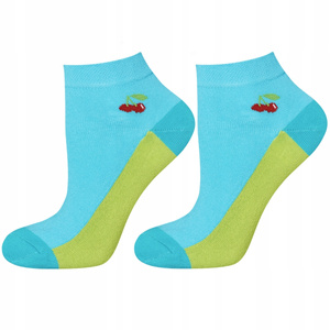SOXO bunte Damen kurze Socken | blau