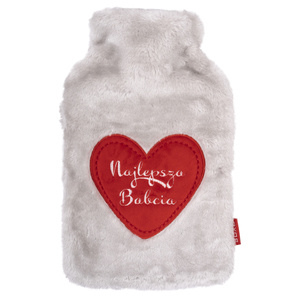 Wärmflasche im Fellbezug SOXO Geschenk für Oma