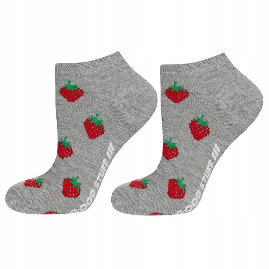 1 Paare von lustige Kurze Socken mit Erdbeere | Damensocken | SOXO