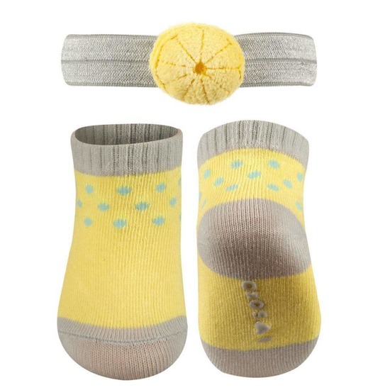 Babyset Gelb SOXO Socken und Stirnband