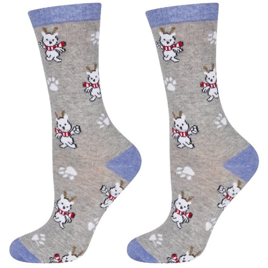Damen Socken SOXO GOOD STUFF bunte Baumwolle Rentier Urlaub Weihnachtsgeschenk