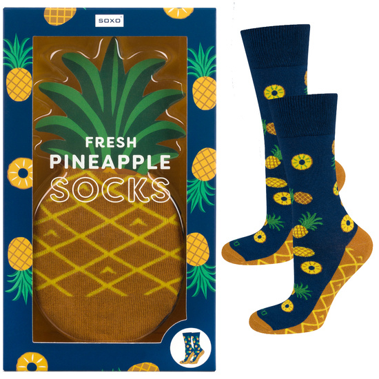 Herren | Damen | Ananas Socken in Geschenkbox 