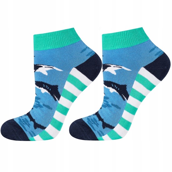 SOXO Herren kurze Socken | Hai Muster 