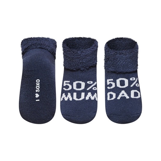 SOXO gestreifte Socken 50% MUM 50% DAD