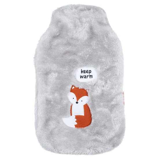 Wärmflasche grau BIG 1,8l SOXO Wärmer im Pulloverbezug warm halten Idee zum Verschenken