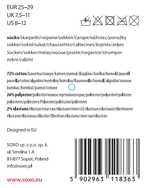 Podkolanówki dziecięce niebieskie SOXO