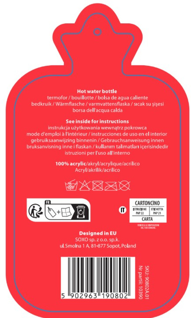 Wärmflasche mit Pinguin-Bezug 1,8 L