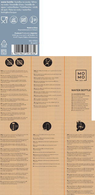 Butelka na wodę 1,5l MOMO WAY BPA free