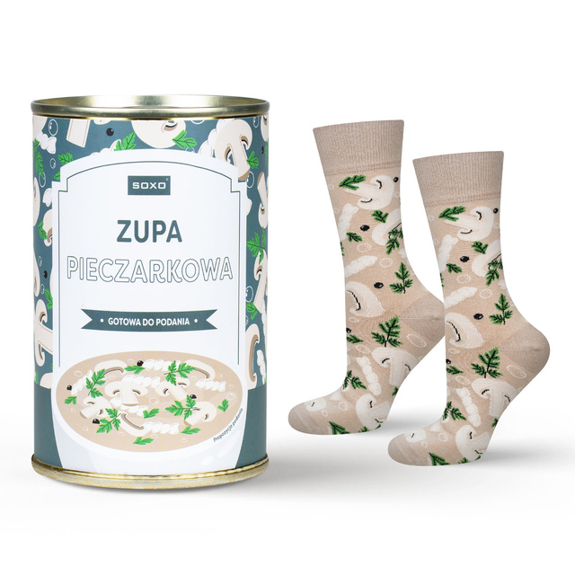 Skarpetki Zupa Pieczarkowa w Puszce