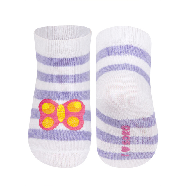 SOXO Infant striped socks with patch