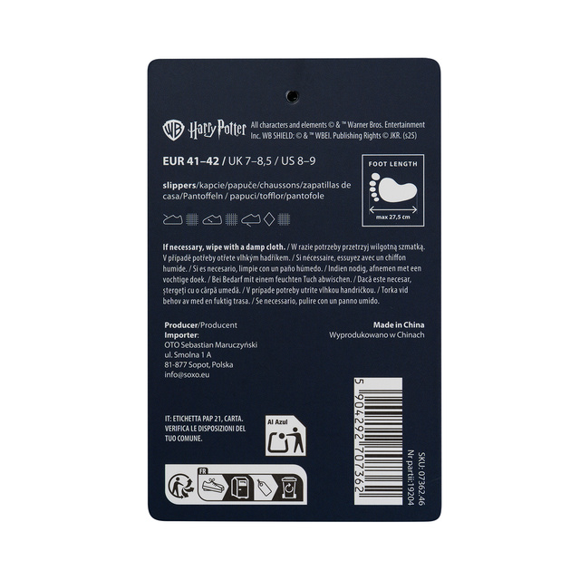 Kapcie Męskie Harry Potter