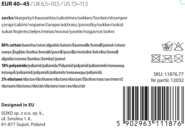 Skarpetki Sportowe 3-pak