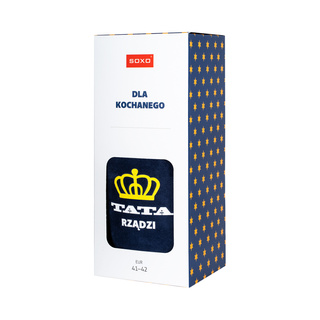 Herren Hausschuhe für Papa SOXO mit polnischen Untertiteln in einer Geschenkbox