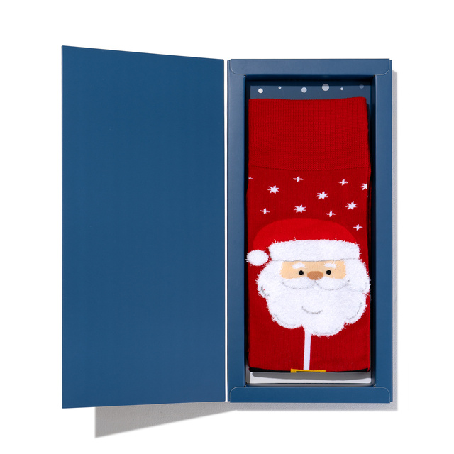 Santa Claus Socks in a Holiday Card