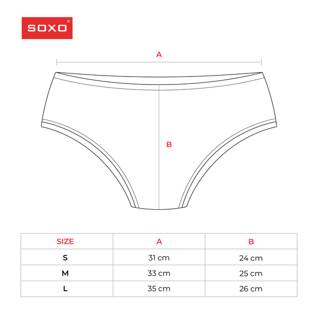 2x Women's briefs SOXO Briefs for Women's Day, cotton for Her