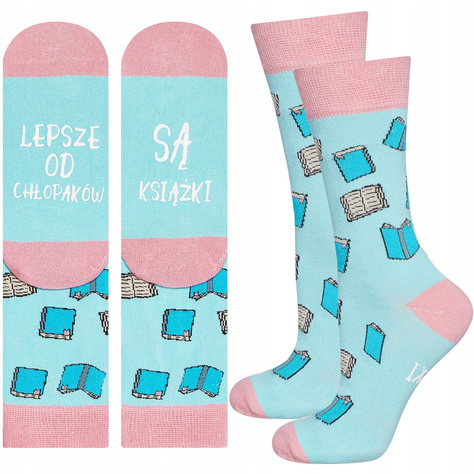 Women's long socks SOXO with funny inscriptions