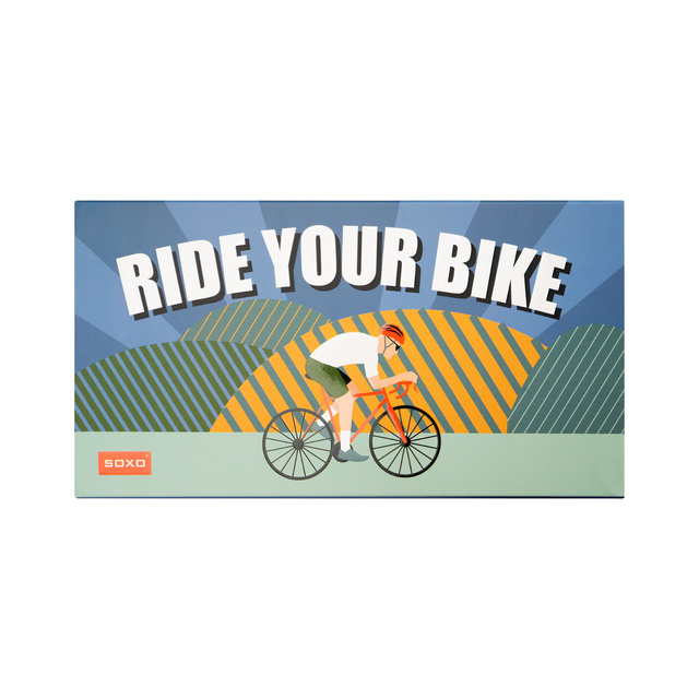 3 Paar von lustigen Socken mit Fahrradmotiv in einzigartiger Verpackung | Herrensocken | SOXO