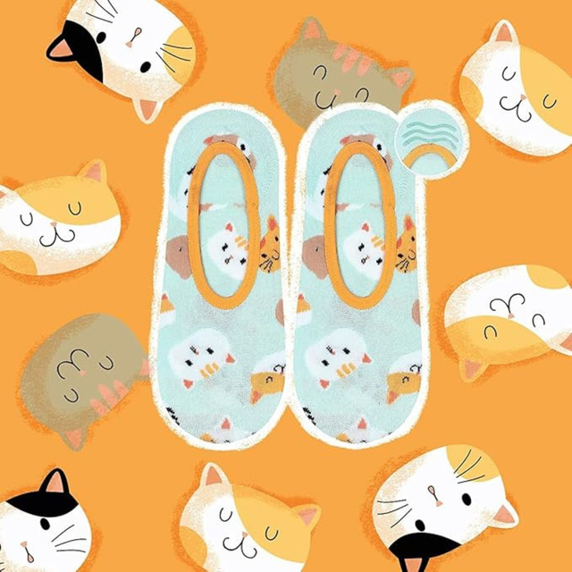 SOXO Set 4 Damen Füßlinge | lustig Muster