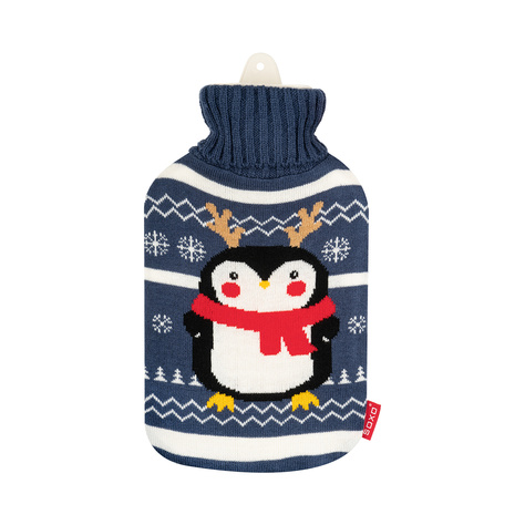 Hot water bottle SOXO LARGE 1.8L penguin sweater thermometer ideal gift idea 