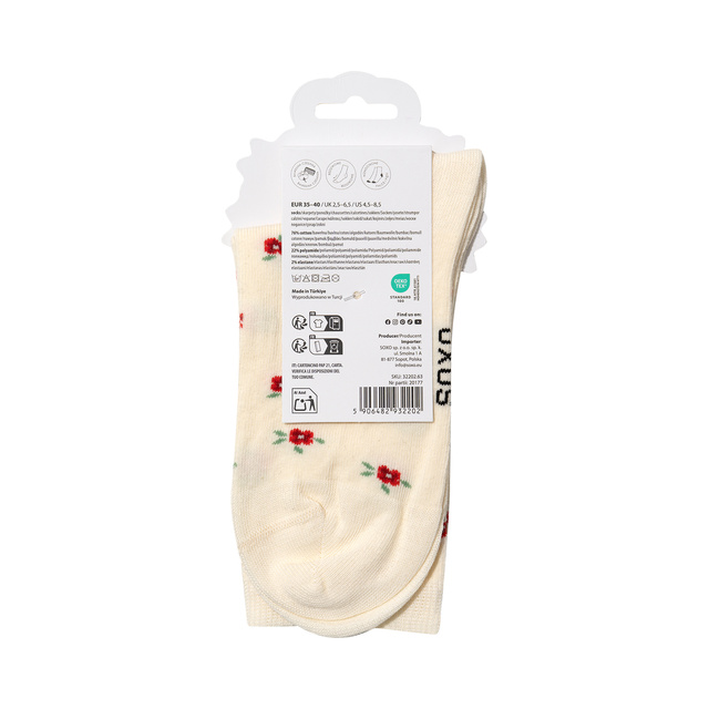 Pink SOXO women's socks with Polish inscriptions funny gift