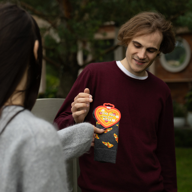 Love You More Than Pizza Socks
