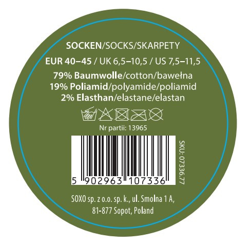 Skarpetki SOXO sałatka kartoflana w słoiku