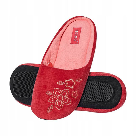 OUTLET Red SOXO women's slippers