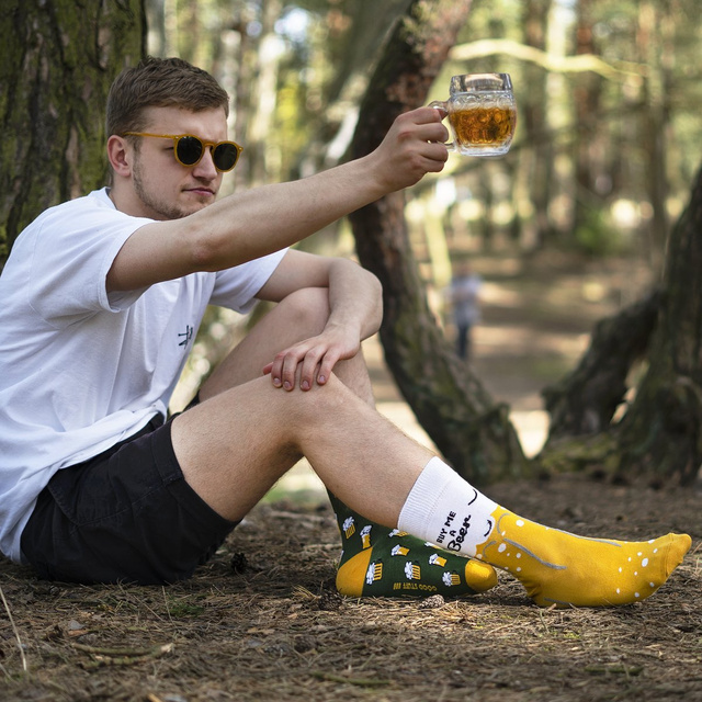 1 Paar von lustige Socken mit Biermotiv | Herrensocken | SOXO