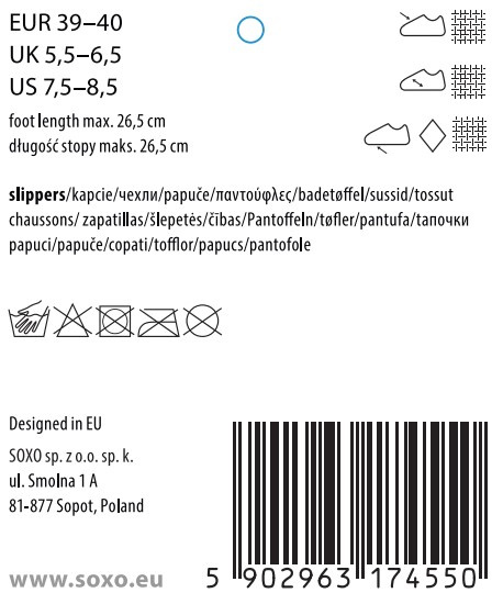 Damen Hausschuhe SOXO pelzig mit einer harten Sohle TPR