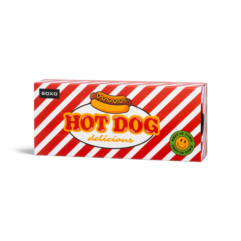 SOXO Herrensocken lustiger Hot Dog 