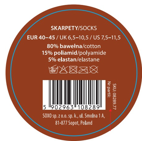 Men's colorful socks SOXO dried boletes