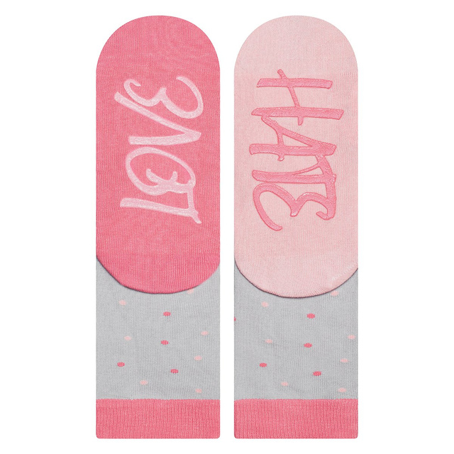 Colorful SOXO women's long socks with love inscriptions, made of cotton