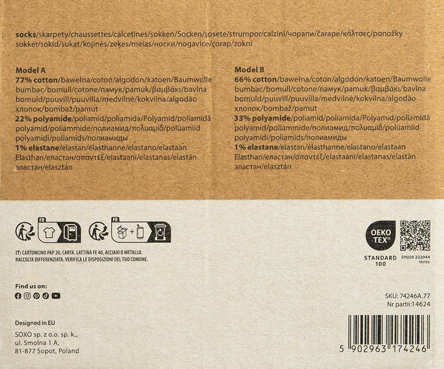 Set von 4 Herrensocken in einer Bierdose | SOXO