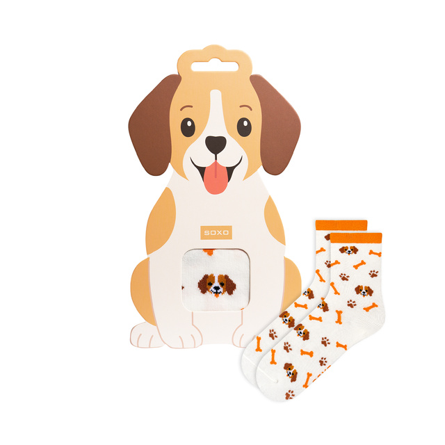 Children's socks with dog pattern