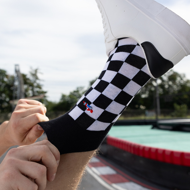 1 Paar Socken mit Formel-1-Motiv im Grußkarten-Stil