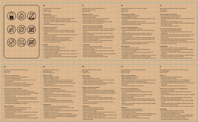 Hot Water Bottle in Harry Potter Cover 1.8 L