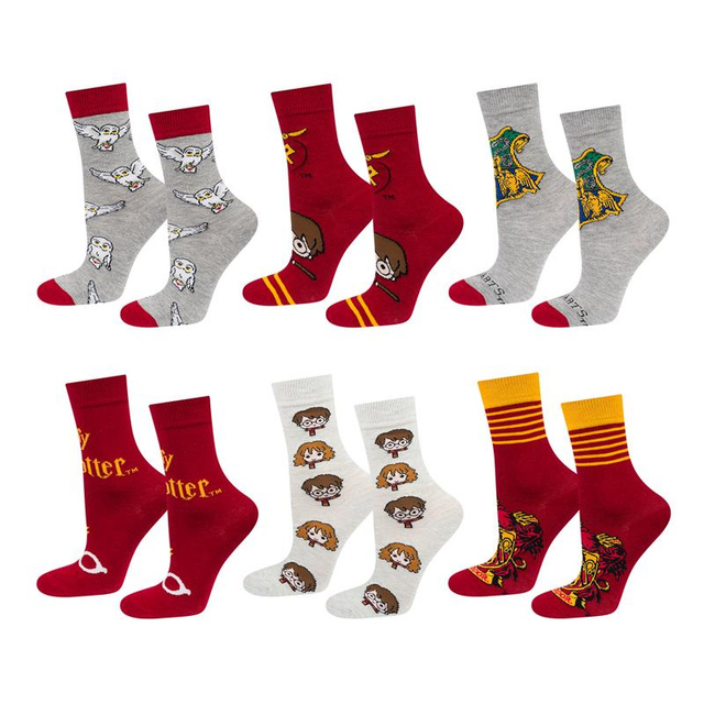 Geschenkset mit Socken Harry Potter 6er-Pack