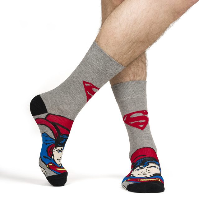  1 Paar von lustigen Socken mit Superman DC Comics | Herrensocken | SOXO