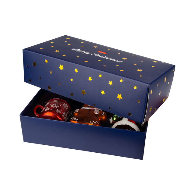 Set mit 3x Soxo Christbaumkugeln