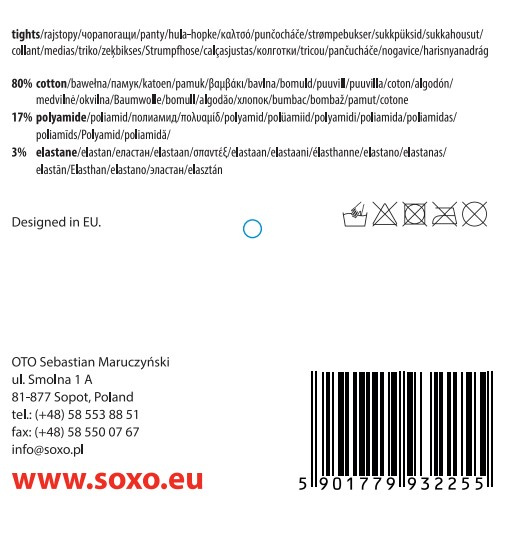 Rajstopy niemowlęce SOXO we wzorki