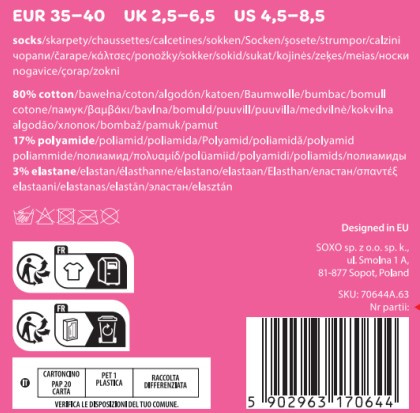 1 Paar von lustigen Socken mit Donutmotiv in einzigartiger Verpackung | Damensocken | SOXO