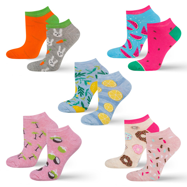 Set of 5x colorful SOXO women's socks