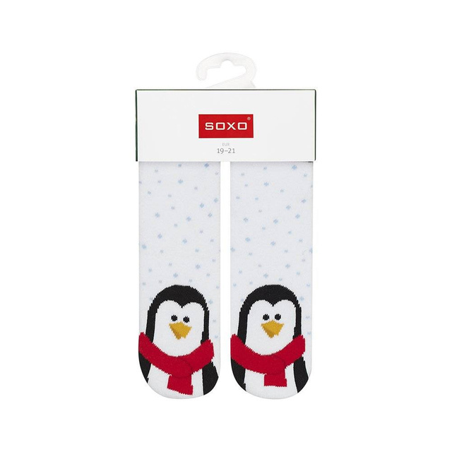 White SOXO baby socks penguin
