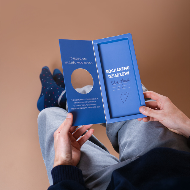 Geschenksocken für Opa, in einer Geschenkbox. Größe 40-45