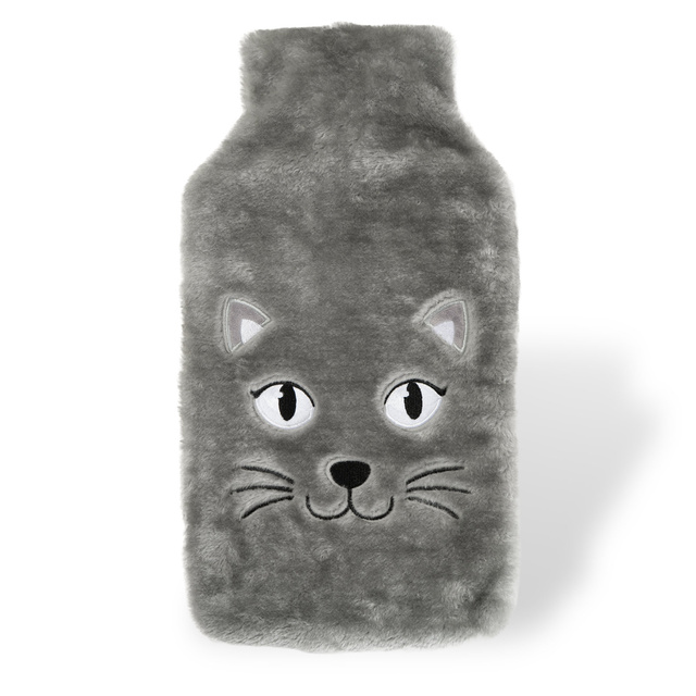 Hot Water Bottle with Cat Cover 3.5 L