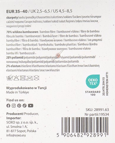 Skarpetki Bambusowe w Kwiatki