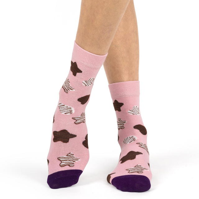 SOXO GOOD STUFF Damensocken Lebkuchen in Zuckerguss