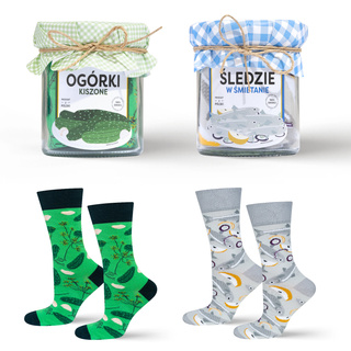 Set mit 3x bunten Herrensocken Hamburger + Kebab | SOXO